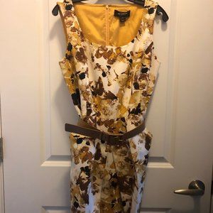 Vintage St John Silk Blend Painted Bloom Dress